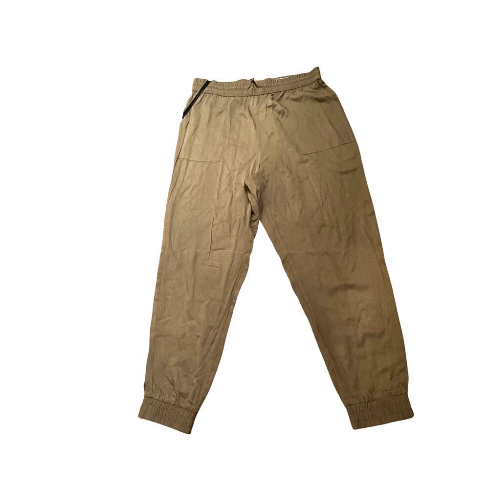 Who What Wear Jogger Pants Mid Rise Elastic Waist 100% Rayon Green Size L NWT